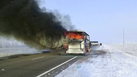 مقتل 52 أوزبكياً في حريق في حافلتهم في كازاخستان