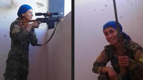هكذا نجت مقاتلة كردية من رصاصة قناص “داعش”