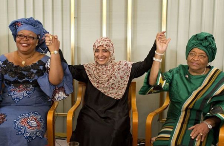 Le prix Nobel de la paix remis à un trio féminin historique