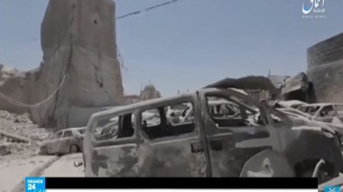 شاهد صور تفجير مسجد النوري والمنارة الحدباء في الموصل