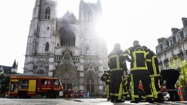 France: Incendie à la cathédrale de Nantes