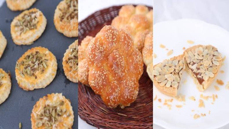 حلوى الكراميل – خبز بالجلجلان – مملحات بالجبن