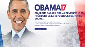 حملة فرنسية لانتخاب أوباما رئيساً للبلاد!