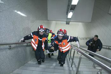 Exercice de simulation à Alger d’un feu de rame de métro