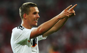 Germany star Podolski shows no mercy to his mother country as his double downs Poland