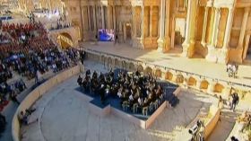 سوريا: أوركسترا مارينسكي الروسية تقيم حفلاً في مسرح تدمر الأثري