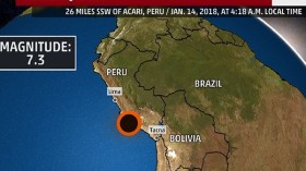 زلزال بقوة 7.3 درجات يضرب بيرو