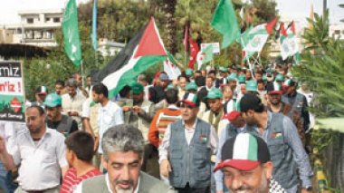 Palestinian leader Khaled Machaal call on the Arab and Islamic leaders to support the Palestinian cause