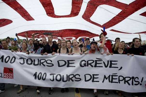 Québec: des milliers d'étudiants et de Montréalais dans la rue pour la liberté de manifester
