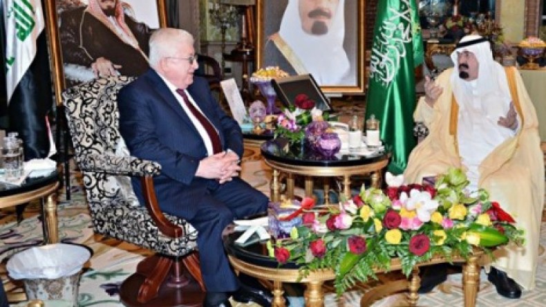 الرئيس العراقي يلتقي العاهل السعودي