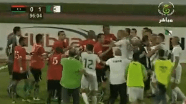 Foot-brawl: A violent melee breaks out after Libya 0 – Algeria 1