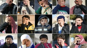 تضامن كبير مع رضيع سوري فقد عينه جراء غارة