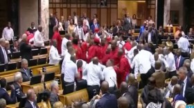 عراك في برلمان جنوب إفريقيا