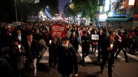 احتجاجات حاشدة في سول تطالب بتنحي رئيسة كوريا الجنوبية