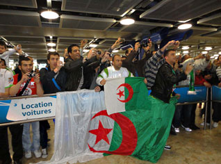 “The Greens of Algeria receive a hearty welcome at Geneva airport”