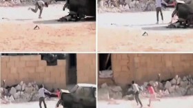 طفل سوري يتحدى رصاص القناصة