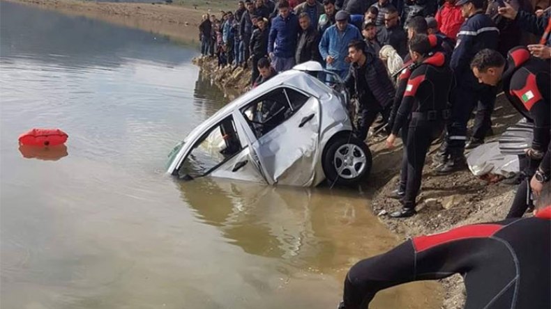 مقتل ثلاثة شبان في سقوط سيارة في سد خراطة ببجاية