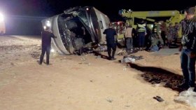 وفاة 14 معتمرا فلسطينيا في حادث سير بالأردن