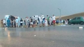 هلاك ثلاث بنات وإصابة 24 شخصا في انقلاب حافلة بقسنطينة