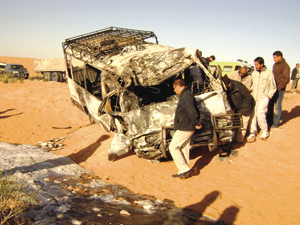 RN1, El Menia:Terrible destin des victimes d’un accident de la route