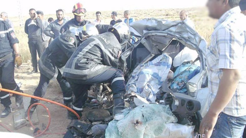 هلاك رضيعة وجرح 7 أشخاص في اصطدام سيارتين بميلة