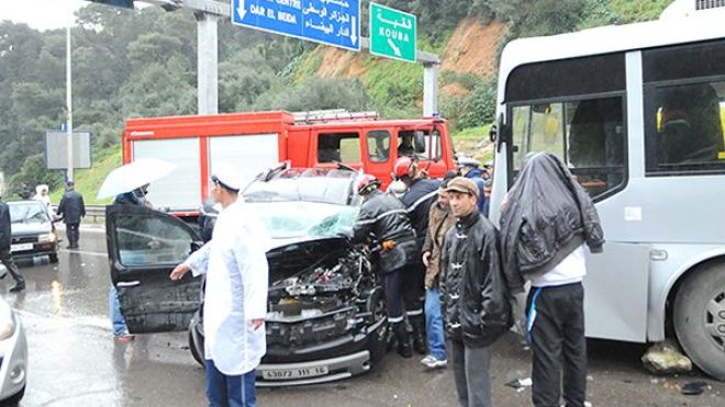 قتلى وجرحى في حوادث مرور بسبب التقلبات الجوية