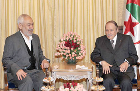 Le président Bouteflika reçoit le chef du parti tunisien Ennahda