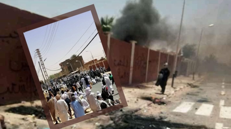 حرق مقر دائرة تينركوك ومواجهات عنيفة بين الأمن والمحتجين