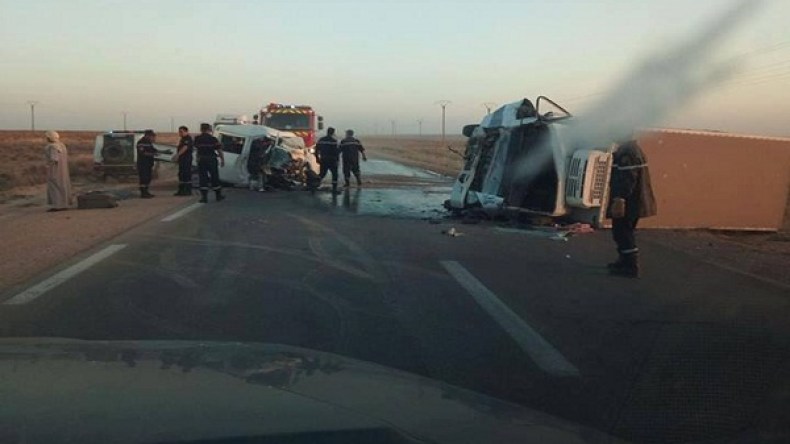 خمسة قتلى من عائلة واحدة في حادث سير بالأغواط