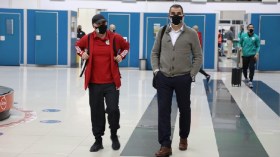 بِالفيديو والصور: وصول لاعبي المنتخب الوطني إلى زامبيا