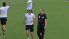 تدريبات المنتخب الوطني الجزائري قبل مباراة تونس