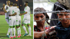 لاعبو “الخضر” يتضامنون مع مسلمي الروهـينغا