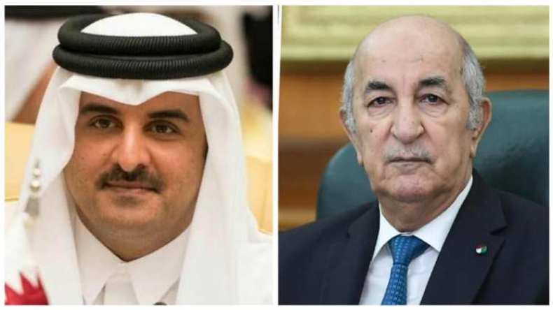 أمير قطر يوجه دعوة للرئيس تبون لزيارة الدوحة