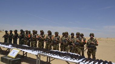 ANP Forces Retrieve Big Quantity of War Weapons in El Oued Region
