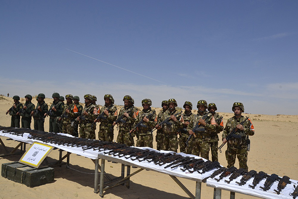 ANP Forces Retrieve Big Quantity of War Weapons in El Oued Region