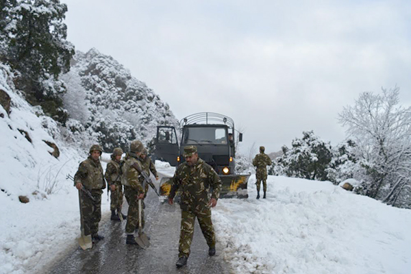 Cold wave grips homeless people in Algeria