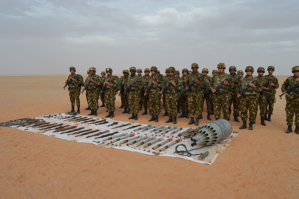 ANP Army uncovers large cache of anti-helicopter missiles and explosives in southern Adrar province