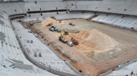 يلعب فيهما الخضر: الأشغال لم تنته بملعبي كوريتيبا وبورتو أليغري