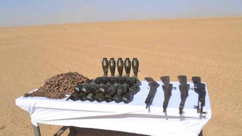 الجيش يكشف أسلحة حربية في تمنراست
