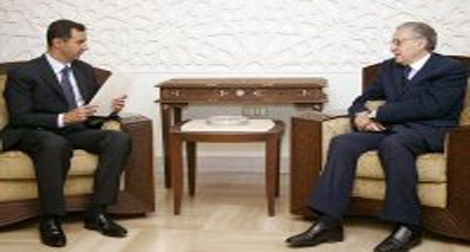 Lakhdar Brahimi reçu à Damas par le président al-Assad (TV syrienne)