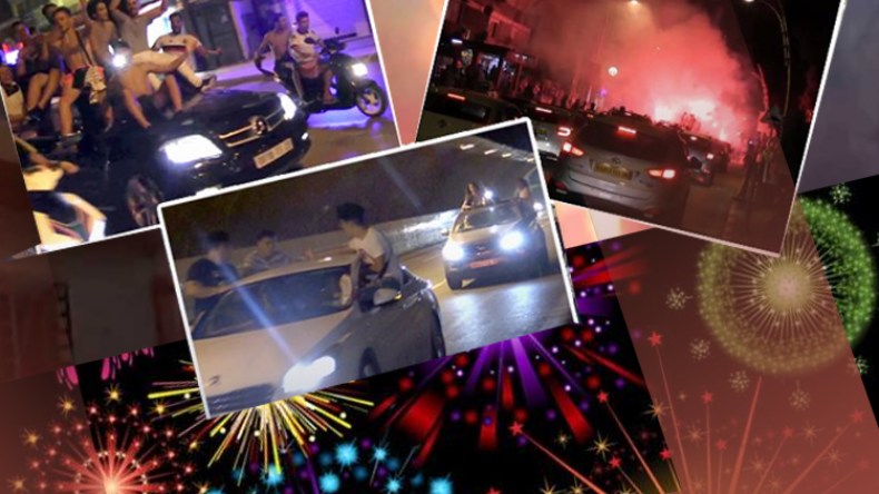 احتفالات البكالوريا على وقع الأغاني الرياضية والرايات الوطنية