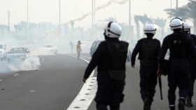 Heavy police presence blocks Bahrain protests