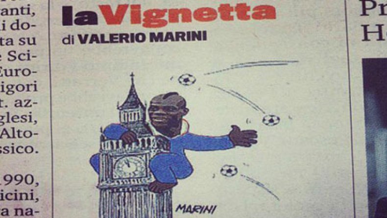 صحيفة إيطالية تعتذر لبالوتيلي بعد نشرها رسماً مسيئاً