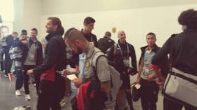 وصول منتخب بلجيكا إلى بيلو هوريزانتي