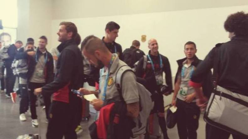 وصول منتخب بلجيكا إلى بيلو هوريزانتي