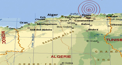 Séisme de magnitude 5,5 à Béjaïa