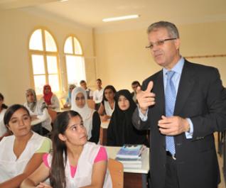 Hundreds of pupils expelled from school for failing to wear the required blue aprons
