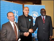 “I'm looking forward to meet the children,” says Madjid Bougherra