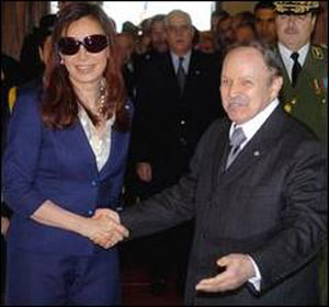 Argentina  President begins a two day visit to Algeria