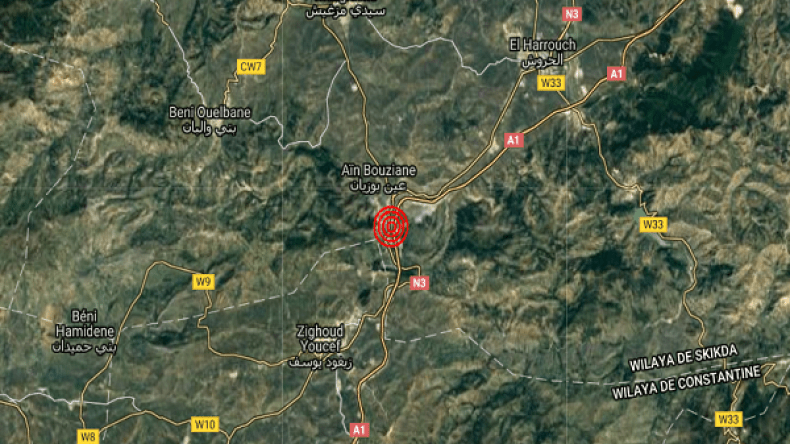 هزة أرضية بقوة 3.2 درجات بسكيكدة